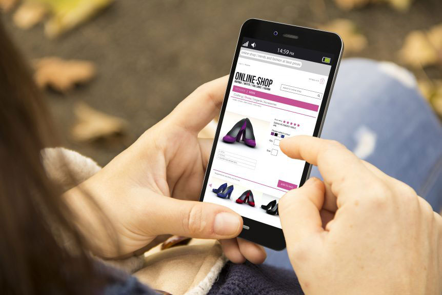 online shopping on mobile
