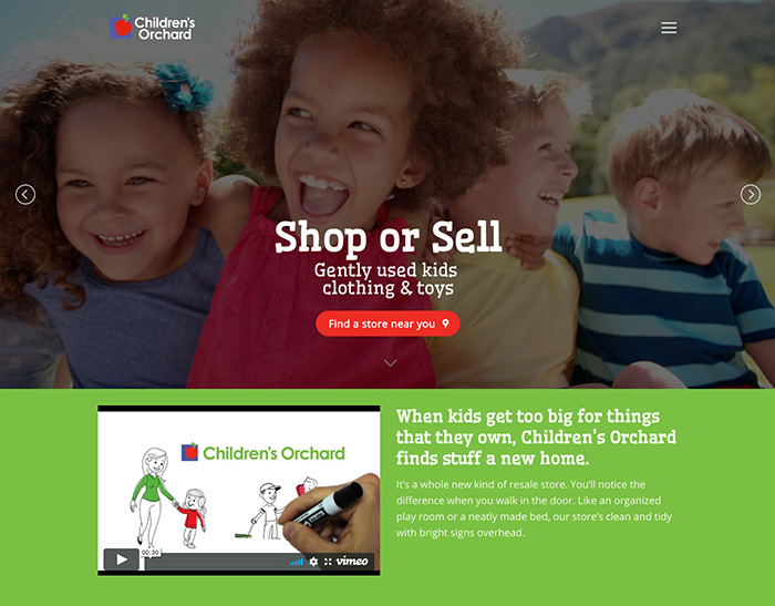 WordPress Minneapolis for Children's Orchard, Web Design and Development