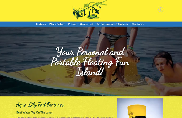 Minneapolis Web Design for Aqua lily Pad Minnesota