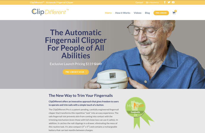 clipdifferent website design
