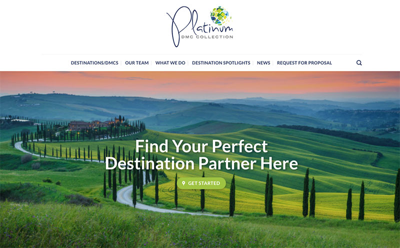 New website design for a Destination Management Company