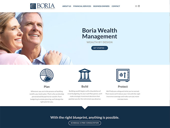 Wealth management website design