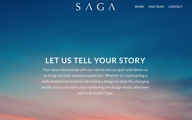 Website Design for SAGA Marketing