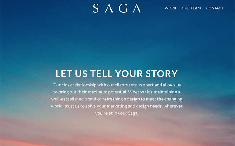 Website Design for SAGA Marketing 