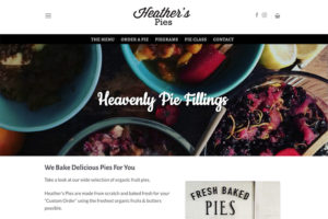 Website design for Heather's Pies