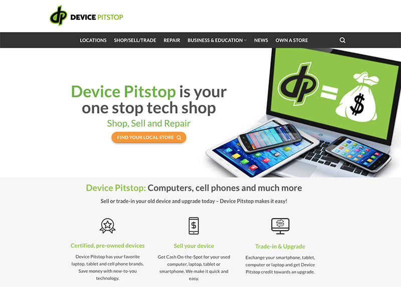 Device Pitstop New Website Design in Minneapolis, MN