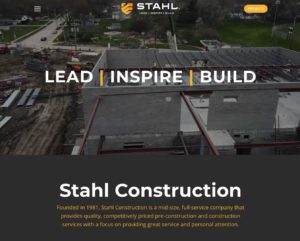 Website Design for Stahl Construction Homepage