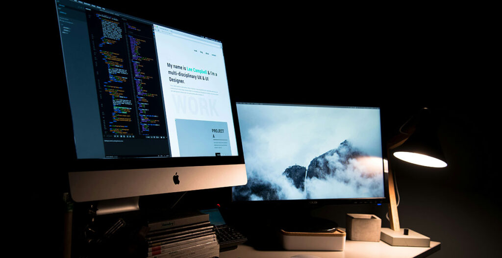 iMac workspace representing WordPress web design and SEO services in Minneapolis