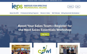 Homepage website design for IEPS – Institute for Effective Professional Selling